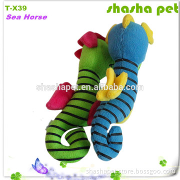 Factory wholesale Sea Horse plush squeaker pet toy,cat toys,pet product